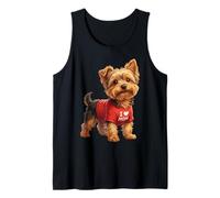 Yorkshire Terrier I Love Mom Cartoon Motiv Tank Top