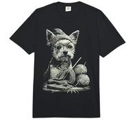 Yorkshire Terrier Strick- und Häkelgarn, niedlicher Hund Comfort Colors Adult Heavyweight T-Shirt