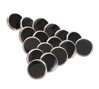 YOSADIER 50 Stück Nähknopf Runde Schwarze Harzknöpfe mit Goldenem Rand 21,5mm Robuste Kleidungs Knöpfe für Blazer Mäntel Pullover und Hemden Vielseitiges Nähzubehör