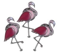 YOSADIER Flamingo Broschen in Rosa aus Legierung Dekorative Anstecknadeln 3 Stück Eleganter Vintage Stil Leicht Kombinierbar für Hochzeit und Muttertag