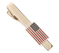 YOSADIER Goldfarbene Kupfer Krawattenklammer mit US flaggenmotiv für Herren Eleganter Anzug accessoire für Hochzeiten Business meetings und Patriotische Events Langlebig und Kompakt