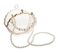 YOSADIER Perlenbesetzte Umhängetasche Handtasche Muschelförmige aus Acryl handliche geeignet für Urlaub und Alltag für Frauen
