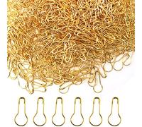 Yosawo 500Stück Sicherheitsnadeln Calabash Pin Kürbis Pins für Stricken Maschenmarkierer DIY Fertigkeit-Herstellung (Gold)