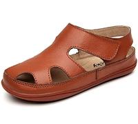 YOSICIL Sandalen Jungen Lederschuhe Sandalen Mädchen Outdoor Wassersandalen Kinder Badesandalen Kindersandalen Wandernsandalen Geschlossene Sandalen Trekkingsandalen mit Klettverschluss 23-38