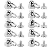 Yosoo 10 Stück Druckknöpfe/Nieten 9 mm runde Tote zum Basteln, Leder, Schutzhülle für Telefon, Dekoration, Silber