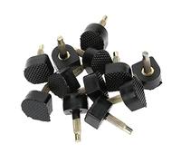 Yosoo Health Gear 30 Paar Fersenspitzen für Schuhe, Reparaturtipps, Ersatz für hohe Absätze, für Frauen, Nadel, Reparatur, Kappen, Brosche, U-Form, runde Form, Schwarz