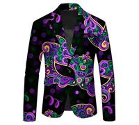 YOSUWOAI Blazer Herren Slim fit Anzugjacke Eleganr Smoking Sakko Glitzer Jacket für Hochzeit und Party Disco Paillettenjacke Festliches Karneval Formelle Kleidung