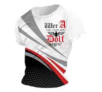 YOSUWOAI Herren Kreuz Drucken Shirt Rundhalsausschnitt T-Shirt Atmungsaktives Outdoor Oberteile Baumwolloberteil Freizeit Top Lässiges Funktionsshirt Fitness Kleidung Hip Hop Streetwear