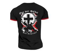 YOSUWOAI Herren Kreuz Drucken Shirt Rundhalsausschnitt T-Shirt Atmungsaktives Outdoor Oberteile Baumwolloberteil Freizeit Top Lässiges Funktionsshirt Fitness Kleidung Hip Hop Streetwear