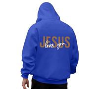 YOSUWOAI Hoodie Herren Pullover Oversize Kapuzenpullover Jesus Mottoparty Backprint Hoody Langarm Sweatshirt Freizeit Sport Hoodies Lässige Sweatjacke Herbst Winter Herrenpullover