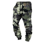 YOSUWOAI Jogginghose Herren Camouflage Trainingshose Gepolstert Warm Cargohose Loose Fit Sporthose Outdoor Arbeitshosen Gym Fitness Laufen Sweatpants Vintage Freizeit mit Taschen
