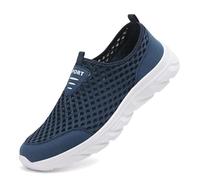 YOSUWOAI Orthopädische Schlupfschuhe Herren Mesh Atmungsaktiv Walkingschuhe Sport Slip On Sneaker Sportschuhe Hausschuhe Barfuss Sommerschuhe Leicht Bequeme Laufschuhe Weichen Sohlen