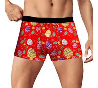 YOSUWOAI Ostern Herren Unterhosen Osterhasen Serie Boxershorts Männer Weich Atmungsaktiv Unterwäsche Boxer Shorts Hipster Underwear Niedlicher Höschen Osterhasen Motiv Retroshorts