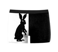 YOSUWOAI Ostern Herren Unterhosen Osterhasen Serie Boxershorts Männer Weich Atmungsaktiv Unterwäsche Boxer Shorts Hipster Underwear Niedlicher Höschen Osterhasen Motiv Retroshorts