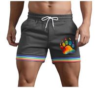YOSUWOAI Sport Shorts für Herren Pride Kurze Hose LGBT Gay Pride Flag Regenbogen Shorts Sommer Schnelltrocknende Laufshorts Atmungsaktiv Trainingshose Outdoor Sporthose