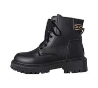 YOSUWOAI Stiefeletten Damen Mit Absatz Schnürboots Elegant Winter Boots Retro Leicht Winterschuhe Schneestiefel Outdoor Mit Reißverschluss Blockabsatz Schlupfstiefel Herbstschuhe Plateau-Stiefel