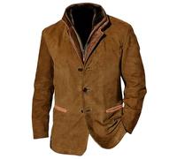 YOSUWOAI Trachtenjacke Herren Slim Fit Freizeitjacke Langarm Traditioneller Übergangsjacke Wärmer Winddicht Janker Festliche Outdoorjacke Vintage Blazer Jacket mit Knopf Retro Mantel