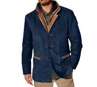 YOSUWOAI Trachtenjacke Herren Slim Fit Freizeitjacke Langarm Traditioneller Übergangsjacke Wärmer Winddicht Janker Festliche Outdoorjacke Vintage Blazer Jacket mit Knopf Retro Mantel