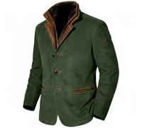 YOSUWOAI Trachtenjacke Herren Slim Fit Freizeitjacke Langarm Traditioneller Übergangsjacke Wärmer Winddicht Janker Festliche Outdoorjacke Vintage Blazer Jacket mit Knopf Retro Mantel
