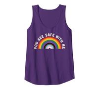 You Are Safe With Me | You're Safe LGBTQ Pride Ally Rainbow Tank Top
