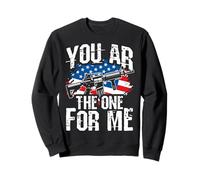 You Are The One for Me Gun Amerikanische Flagge Sweatshirt
