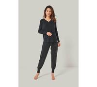 YOU LOOK PERFECT Merino Loungewear Set „Strickpullover Dorina & Strickhose Bella" Schwarz M