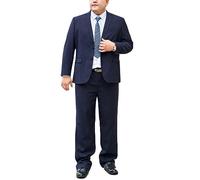 YOUCAI Herren Slim Fit Business-Anzug Hosen-Set 2 Teilig Hochzeit Anzüge Modern Sakko für Business Sakko Hose Herrenanzug,B-Navy,6XL