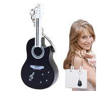 Youding Kleiner Violinen-Schlüsselanhänger mit Sound - kreativer Violinen-Anhänger, der Musik spielt - kreativer Violin-Schlüsselanhänger für Männer und Frauen, Schwarz , 1