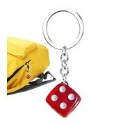 Youding Würfel-Schlüsselanhänger-Anhänger - bunter 3D-Harz- für Rucksack, Tasche, Handtasche, Geldbörse | Stilvoller Minispiel-Zubehör-Schlüsselanhänger für die Handy-Dekoration | Leichtes, langl