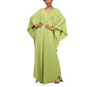 YouKD Damen Einfarbiges langes Kaftan Maxikleid Übergröße Homewear Bikini Strand Vertuschung Roben