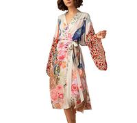 YouKD Damen Sommer Cardigan Maxi Boho Kleid Strand Coverup Robe Langer Kimono Einheitsgröße