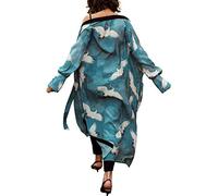YouKD Frauen Sommer Long Kaftan Maxi Bohemian Kleid Strand Vertuschungs Robe Geräumige Kimono One Size