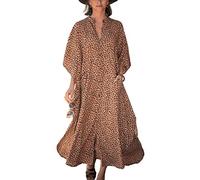 YouKD Sommer Kaftan Maxi Böhmisches Kleid Strand Vertuschungsrobe Übergröße Kimono Einheitsgröße
