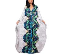 YouKD Sommer Kaftan mit Blumenmuster Boho Strand Bikini Cover Up Kleid Übergröße Robe für Frauen