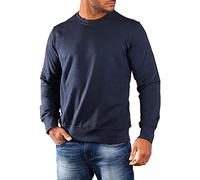 Young & Rich Herren Basic Sweatshirt Pullover lockere Passform Oversize fit Rundhals 1317, Grösse:XL, Farbe:Navy