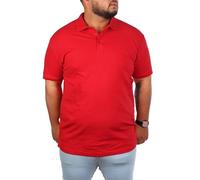 Young & Rich Herren Übergröße Polo Shirt einfarbig Uni Basic Big Size optimierte Moderne Passform, Grösse:7XL, Farbe:Rot