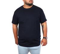 Young & Rich Herren Übergröße Uni Basic T-Shirt mit Rundhals Ausschnitt einfarbig Round Neck Tee Big Size optimierte Moderne Passform FBA, Grösse:8XL, Farbe:Dunkelblau