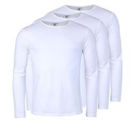 Young & Rich Herren Uni Longsleeve Basic Langarm T-Shirt Rundhals-Ausschnitt Slimfit mit Stretchanteilen (3er/5er Pack)