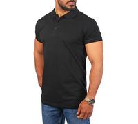 Young & Rich Herren Uni Polo Shirt mit Knopfleiste Regular fit einfarbig Basic 1002 Größe S bis 9XL!, Grösse:XXL, Farbe:Schwarz