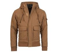 Young & Rich warme gefütterte Herren Winter Jacke Parka Mantel Winterjacke 4003, Grösse:S, Farbe:Braun