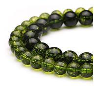 Youngbling Natürliche Kristallperlen für die Schmuckherstellung, 10 mm Peridot, poliert, rund, glatte Steinperlen, echte echte Steinperlen für Armband, Halskette, 38,1 cm (Peridot, 10 mm)