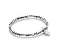 YoungDiamondFashion YDF Spheric Kugelarmband flexibel 4 mm Länge 17 cm 925 Sterlingsilber rhodiniert echter Diamant 0,01 Carat