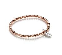 YoungDiamondFashion YDF Spheric Kugelarmband flexibel 4 mm Länge 17 cm 925 Sterlingsilber rosévergoldet echter Diamant 0,01 Carat