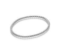 YoungDiamondFashion YDF Stretch Silberarmband Flexibel 3 mm Länge 19 cm925 Sterlingsilber Rhodiniert Elastisch Dehnbar Armkette