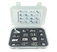 Youngine 16pcs Professionelle Nähmaschine Nähfüße Kit Multifunktions Saum Fuß Ersatzteile Zubehör für Low Shank, Bruder, Sänger, Janome, Viking, Toyota, Einfachheit, Kenmore