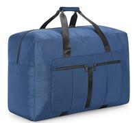 YOUNGOA Große Reisetasche für Herren & Damen, 110L Faltbare Reisetaschen Groß, Wasserdicht Weekender Saunatasche Sporttasche Travel Duffle Bag Handgepäck, Blau