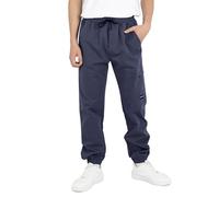 YOUNGSOUL Jungen Cargohose aus Baumwolle Kinder Cargo Jogger Hose Freizeithose mit Gummizug Dunkelblau 134-140