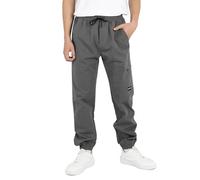 YOUNGSOUL Jungen Cargohose aus Baumwolle Kinder Cargo Jogger Hose Freizeithose mit Gummizug Grau 134-140