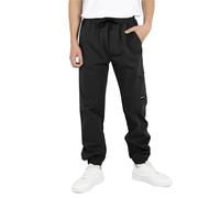 YOUNGSOUL Jungen Cargohose aus Baumwolle Kinder Cargo Jogger Hose Freizeithose mit Gummizug Schwarz 134-140