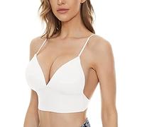 Youning BH für Tiefen Rückenausschnitt, Rückenfreies Kleid BH, Damen Komfort Bralette V-Ausschnitt Top BH Push Up Sexy U-förmiger Lifting BH Ohne Bügel Bustier Rücken BH Unterwäsche
